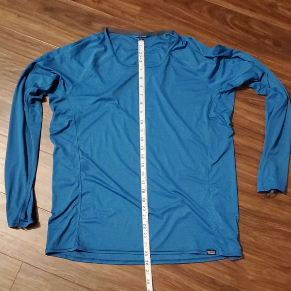 Patagonia Teal Blue Grid Capilene Base Layer - Picture 5 of 7